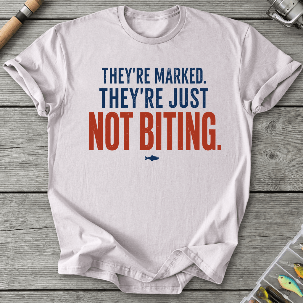 They're Just Not Biting T-Shirt in Ice Grey | River Giants Club