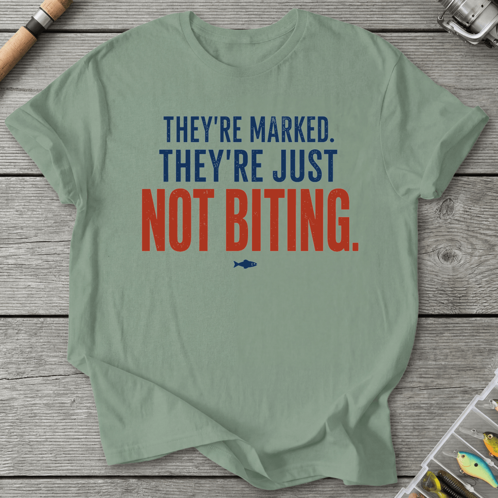 They're Just Not Biting T-Shirt in Sage | River Giants Club