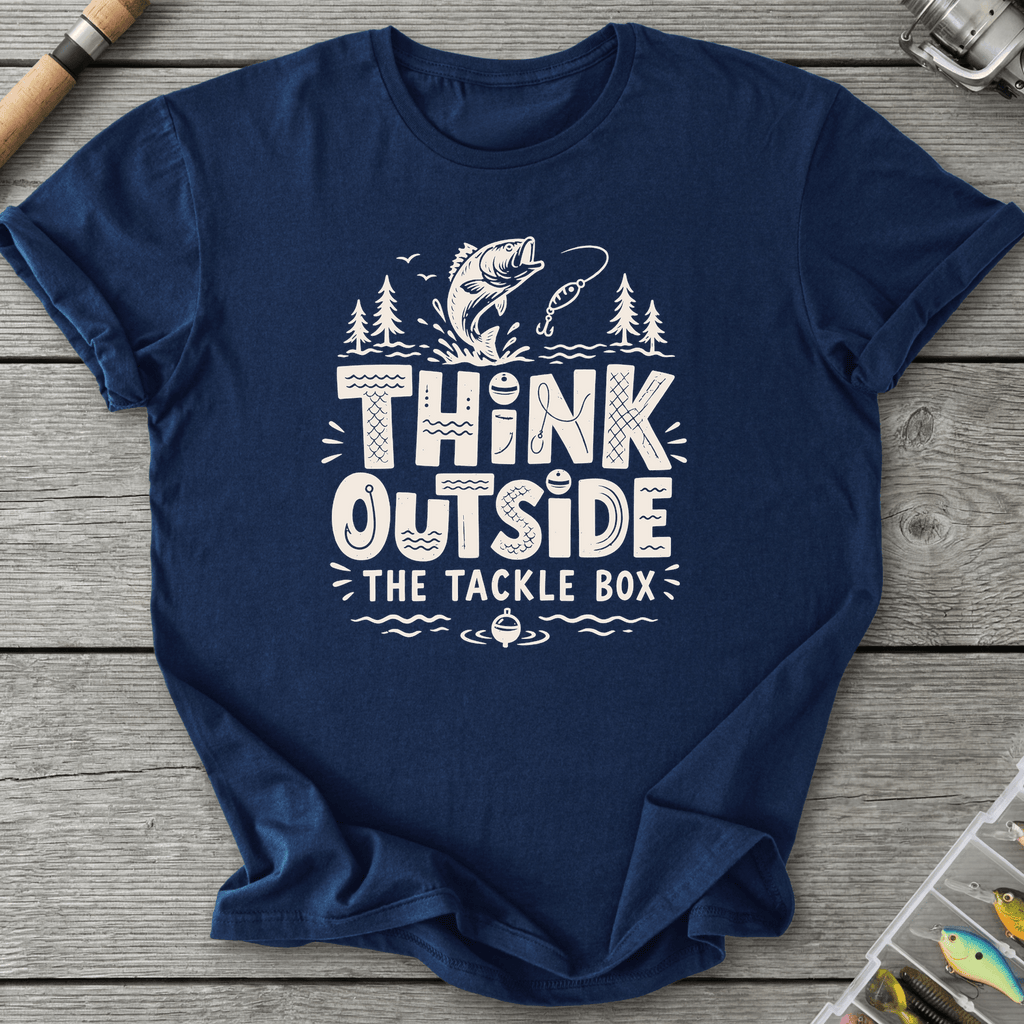 Think Outside The Tackle Box T-Shirt in Navy | River Giants Club