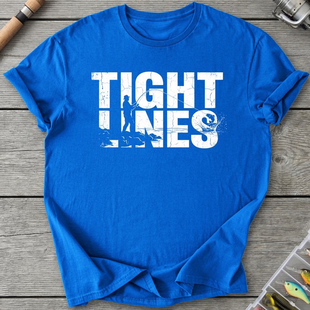 Tight Line Fishing T-Shirt in Royal | River Giants Club