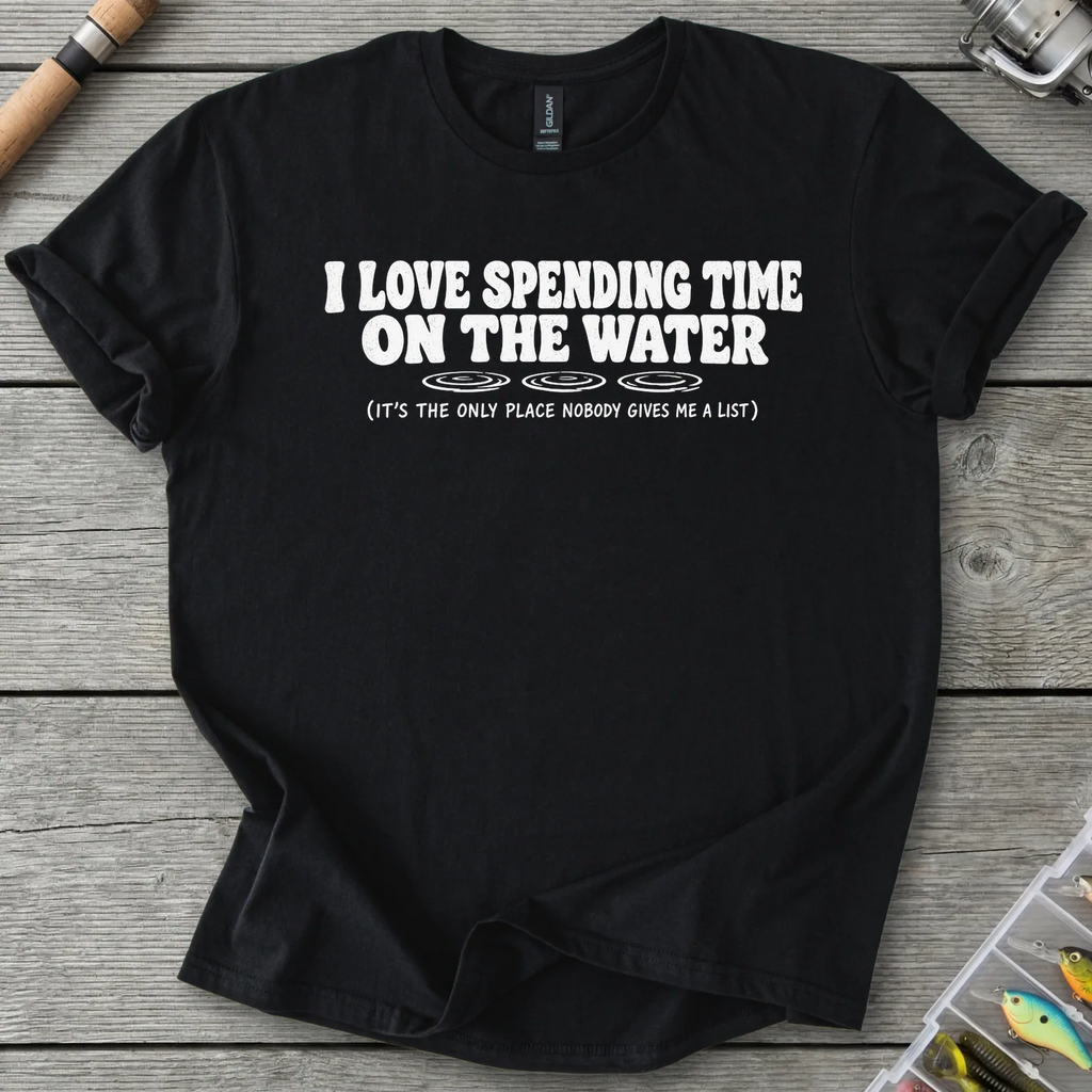 Time On The Water T-Shirt in Black | River Giants Club