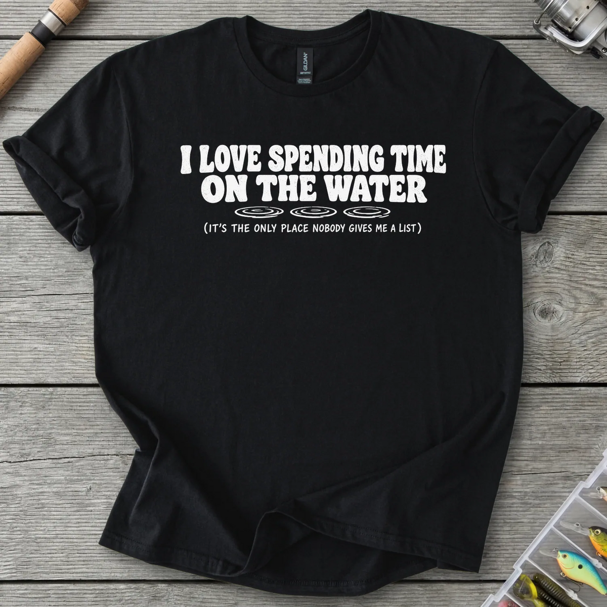 Time On The Water T-Shirt in Black | River Giants Club