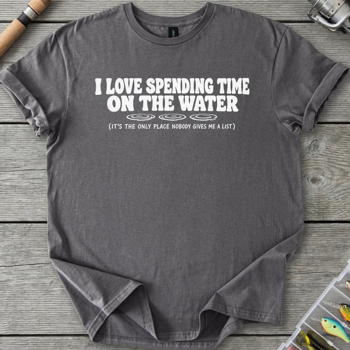 Time On The Water T-Shirt in Charcoal | River Giants Club