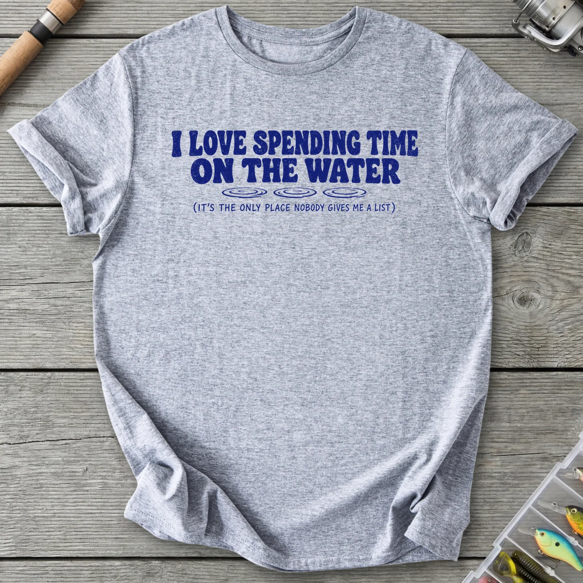 Time On The Water T-Shirt in Sport Grey | River Giants Club