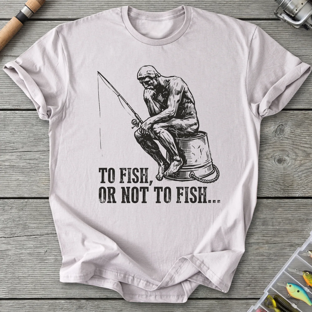 To Fish or Not To Fish T-Shirt in Ice Grey | River Giants Club