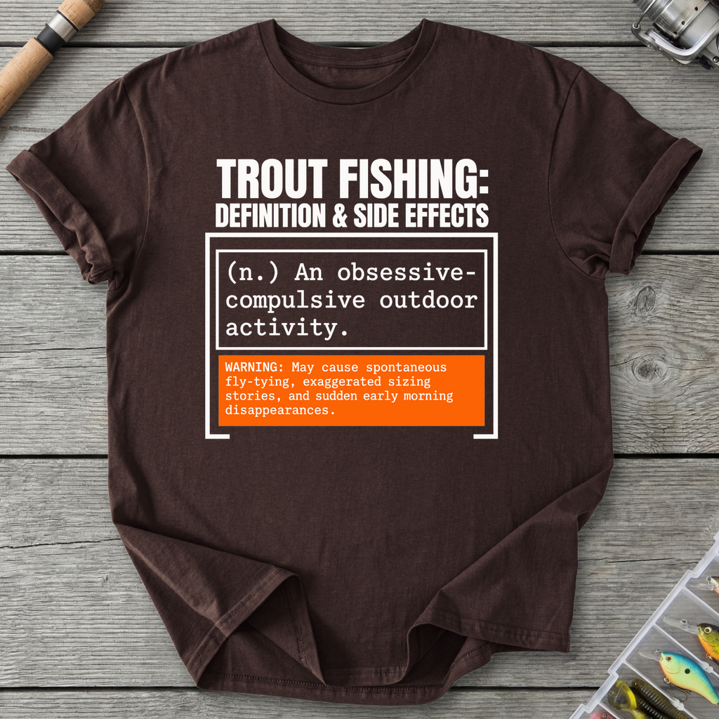 Trout Fishing Definition T-Shirt in Dark Chocolate | River Giants Club