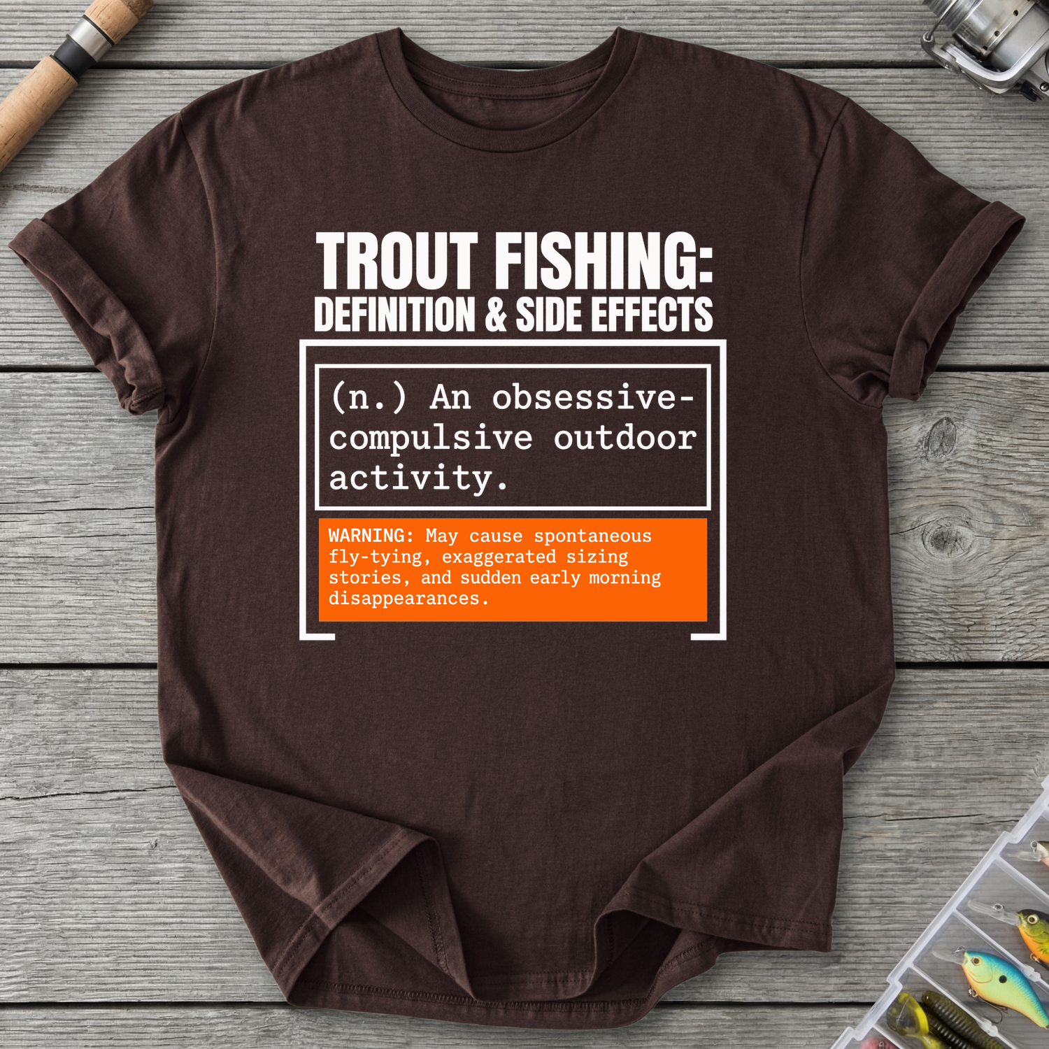 Trout Fishing Definition T-Shirt in Dark Chocolate | River Giants Club