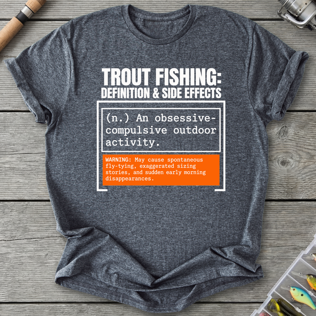Trout Fishing Definition T-Shirt in Dark Heather | River Giants Club