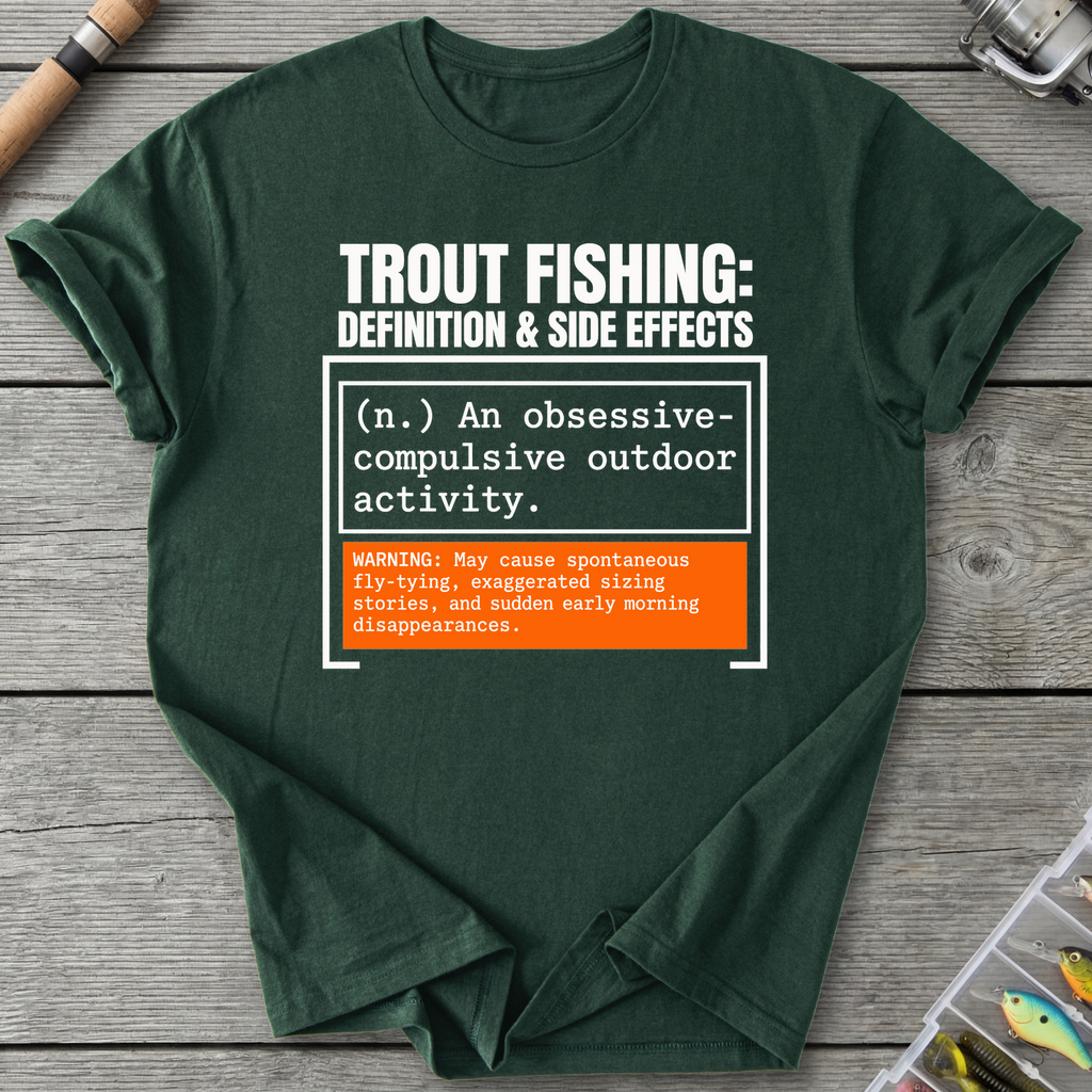 Trout Fishing Definition T-Shirt in Forest Green | River Giants Club