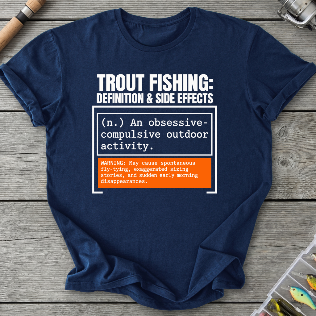Trout Fishing Definition T-Shirt in Navy | River Giants Club