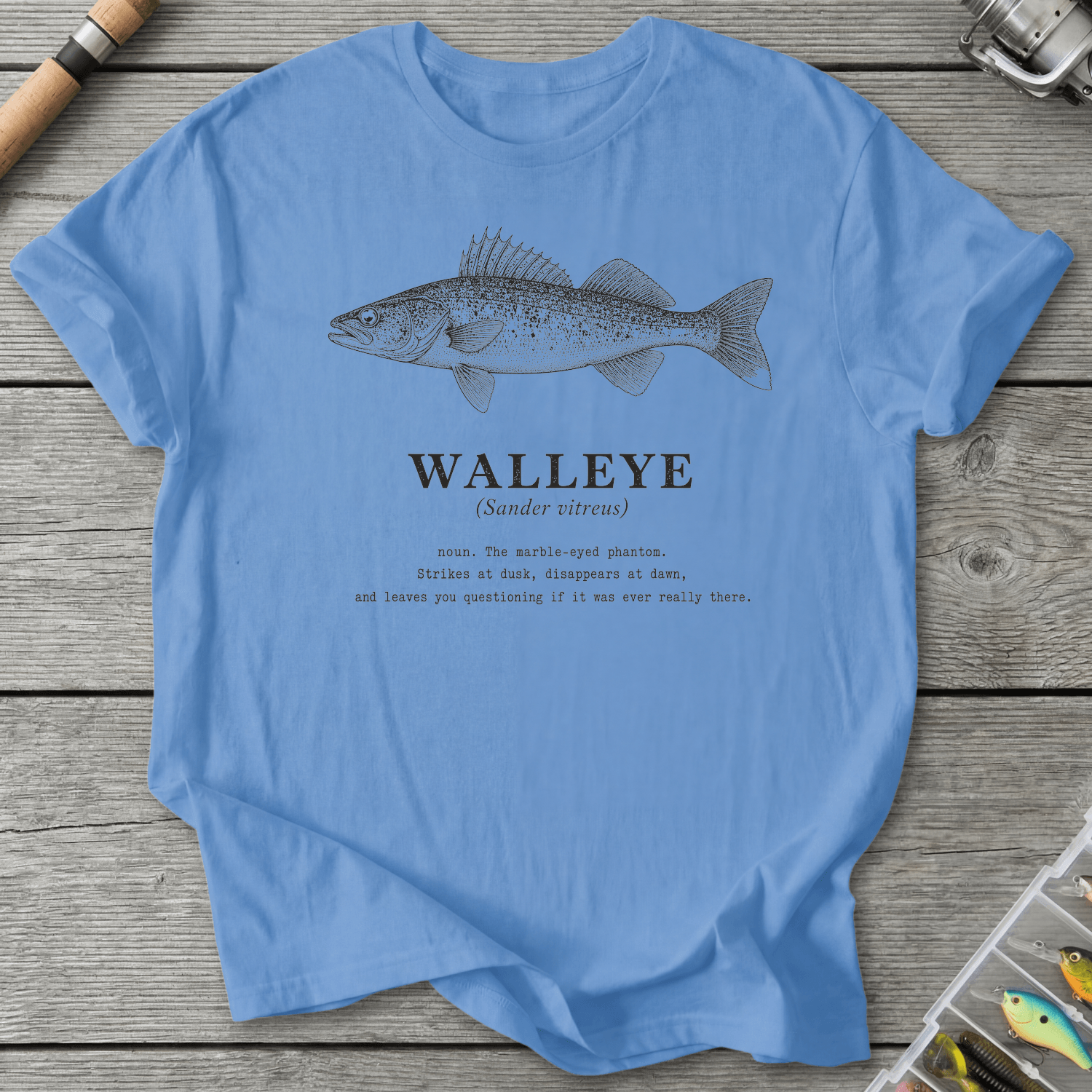 Walleye Definition T-Shirt in Carolina Blue | River Giants Club