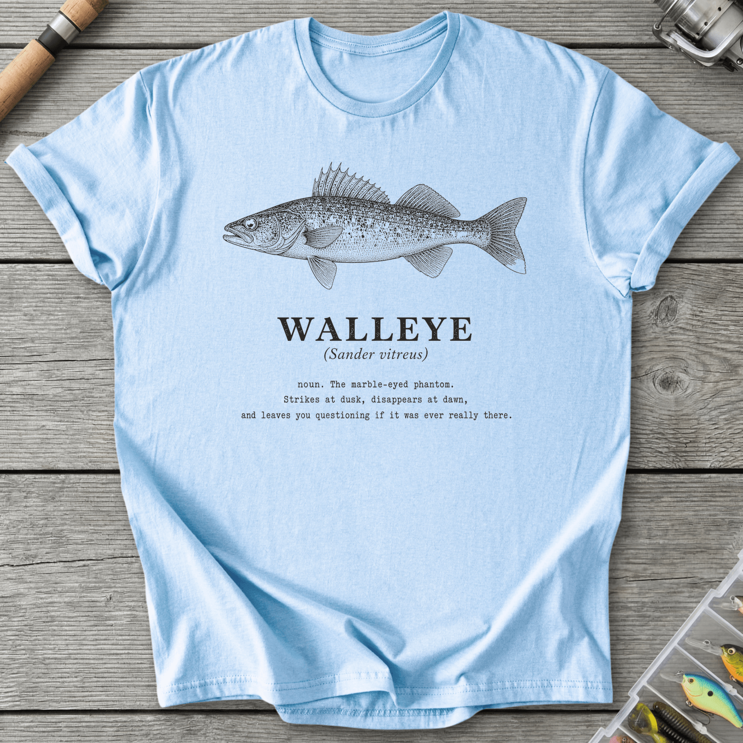 Walleye Definition T-Shirt in Light Blue | River Giants Club