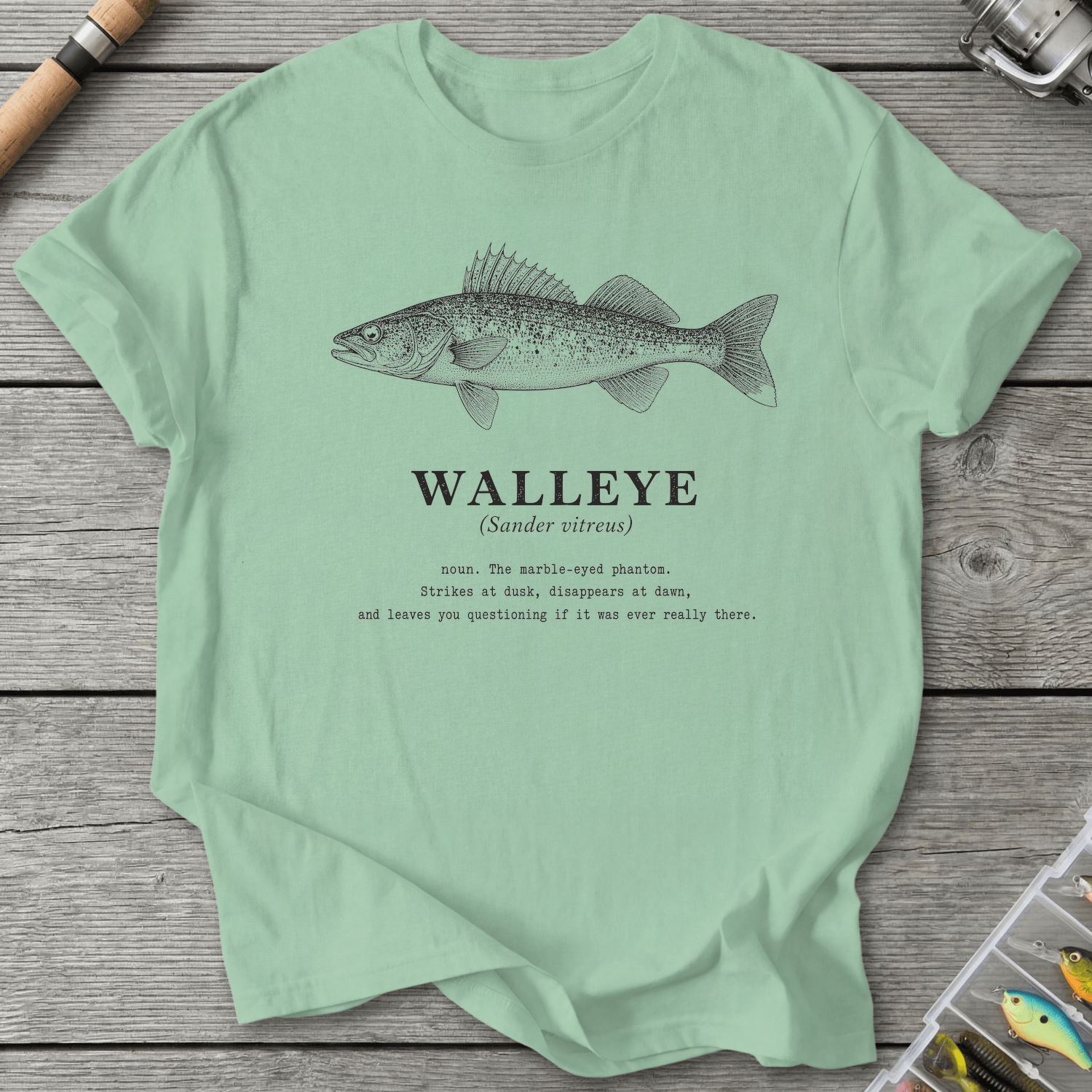 Walleye Definition T-Shirt in Mint Green | River Giants Club