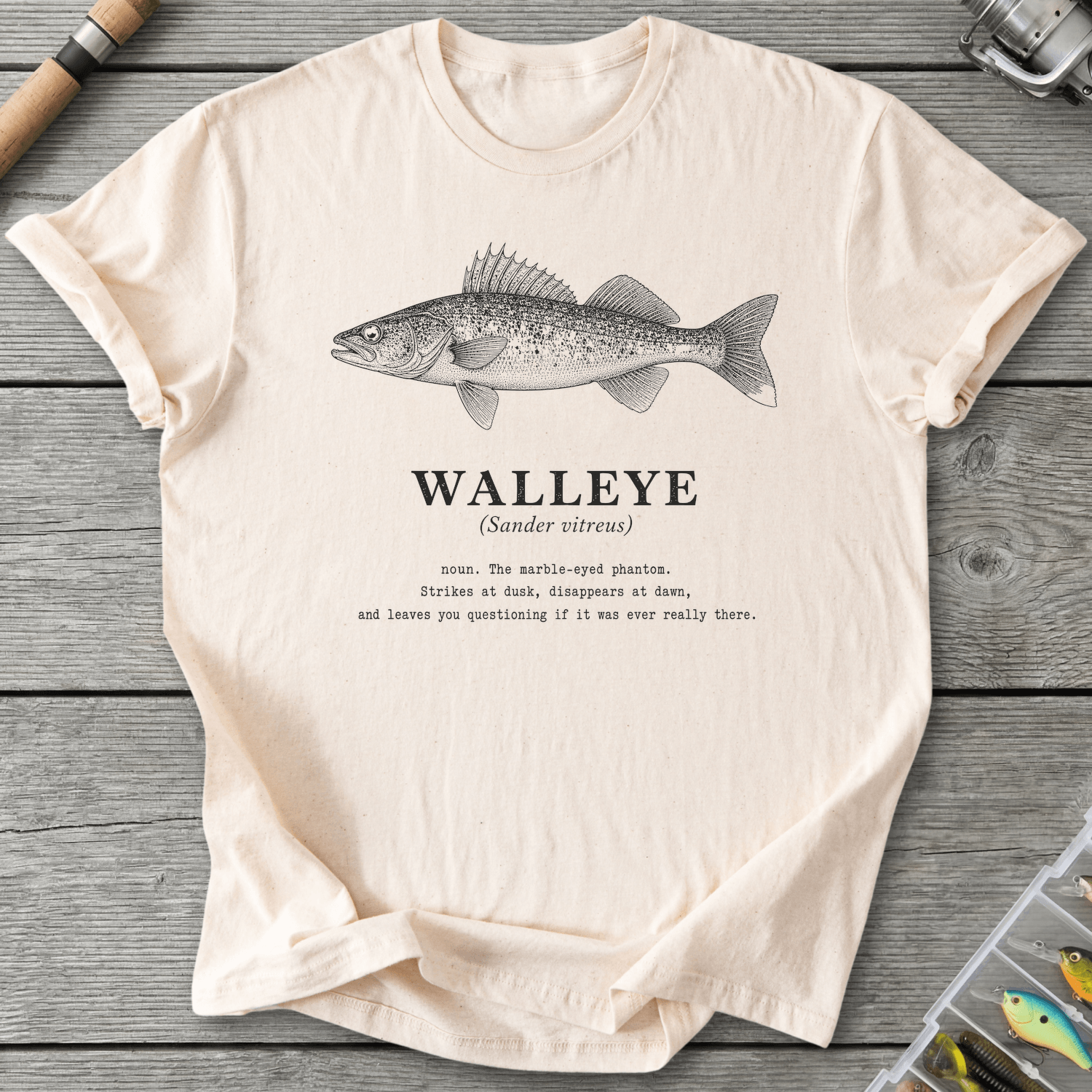 Walleye Definition T-Shirt in Natural | River Giants Club