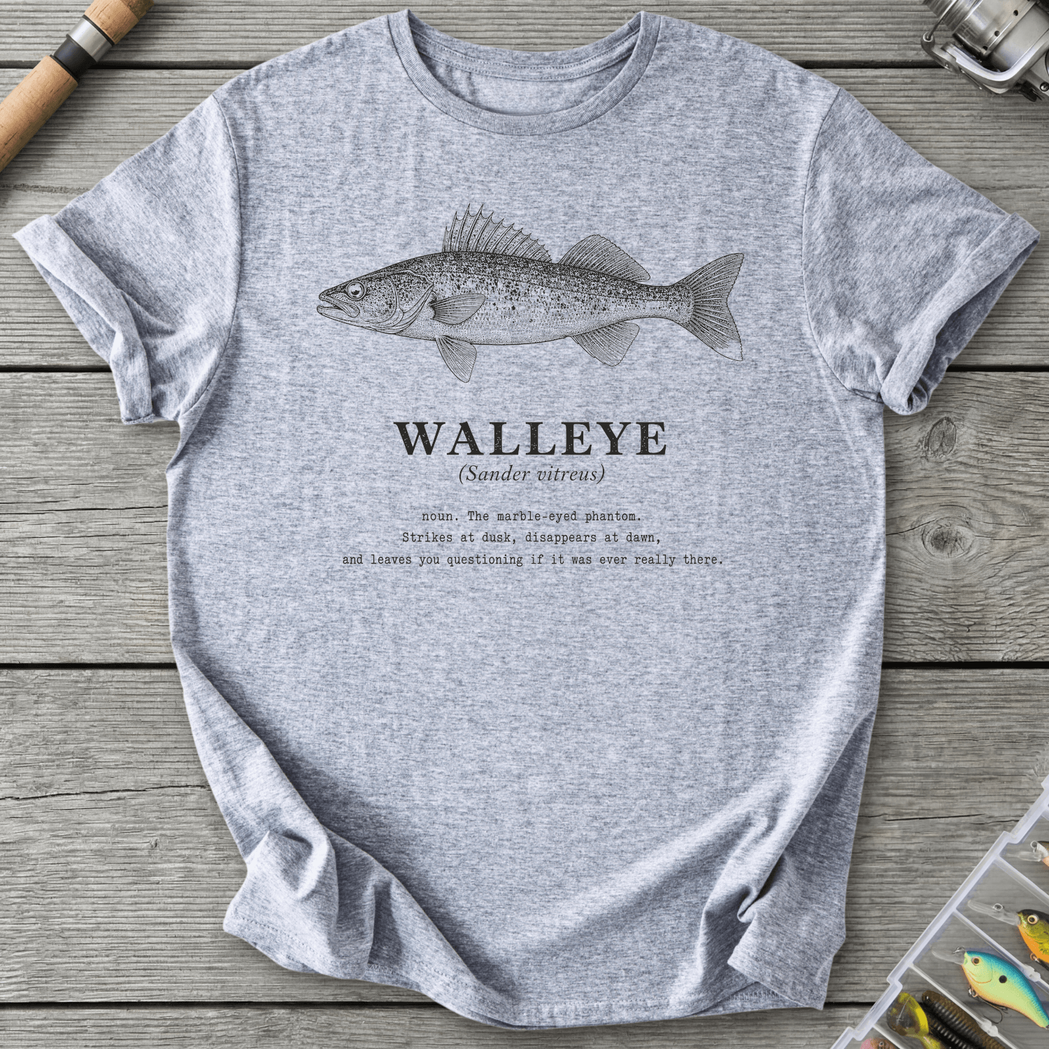 Walleye Definition T-Shirt in Sport Grey | River Giants Club