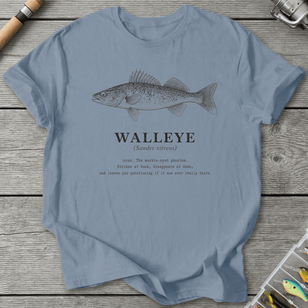 Walleye Definition T-Shirt in Stone Blue | River Giants Club