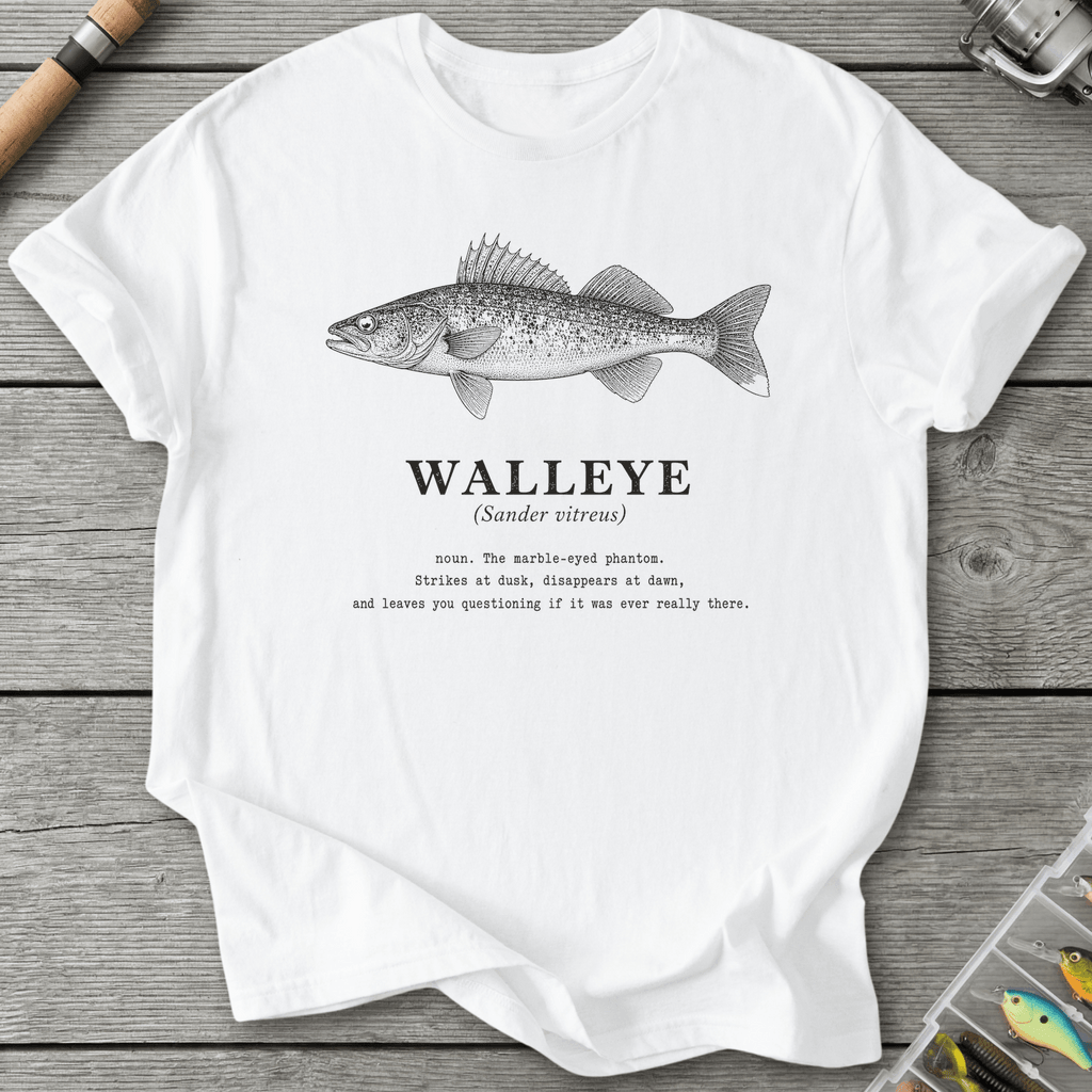 Walleye Definition T-Shirt in White | River Giants Club
