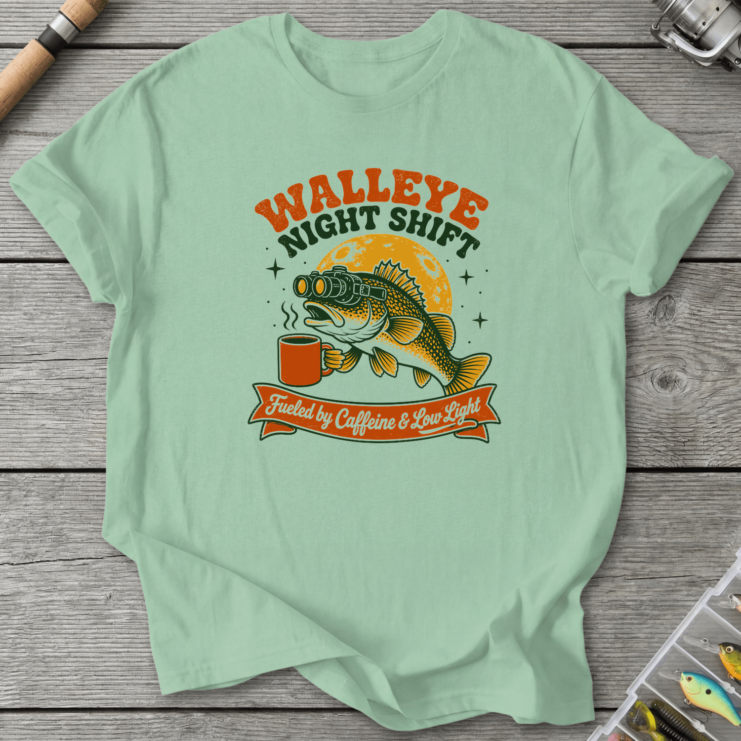 Walleye Night Shift T-Shirt in Mint Green | River Giants Club