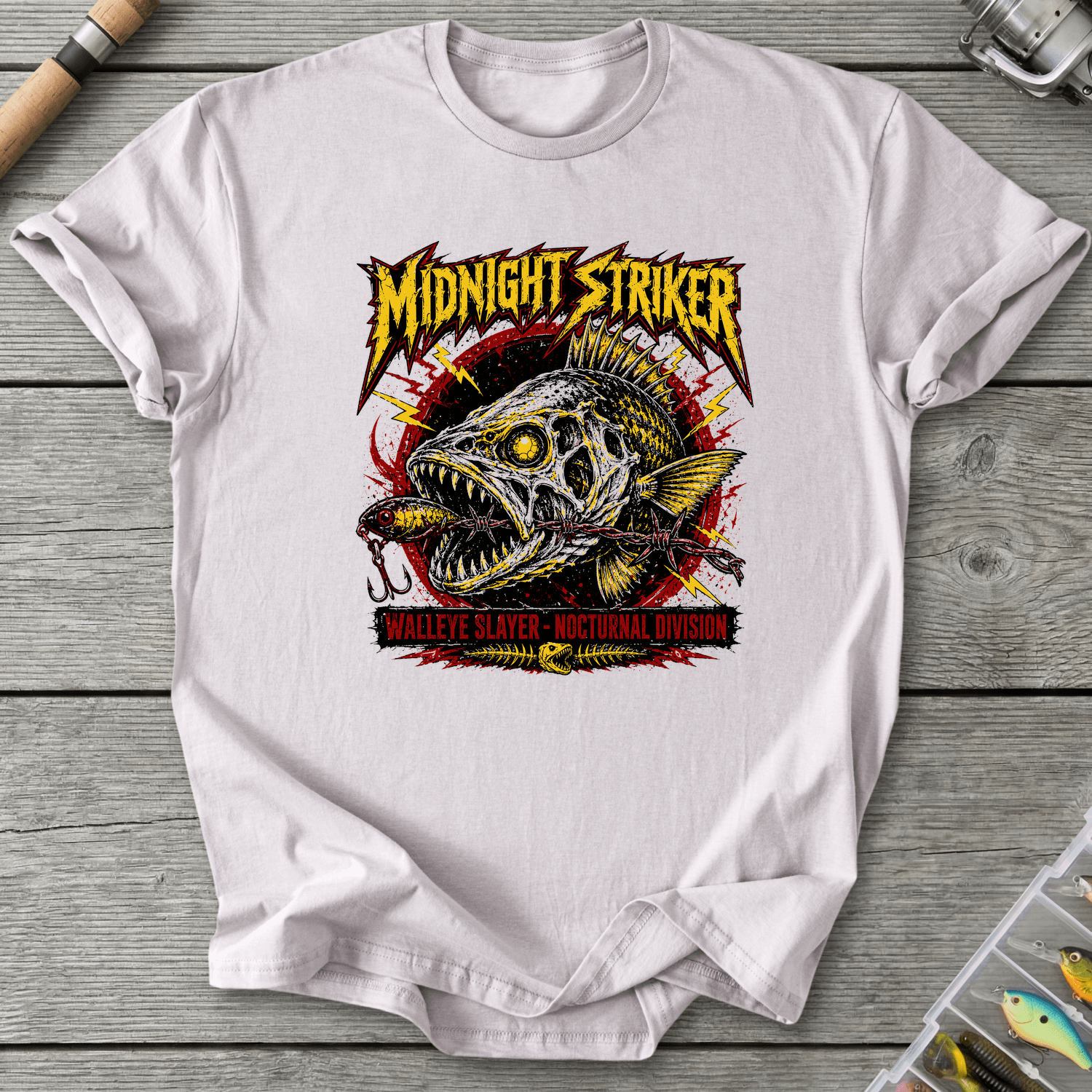 Walleye Slayer T-Shirt in Ice Grey | River Giants Club