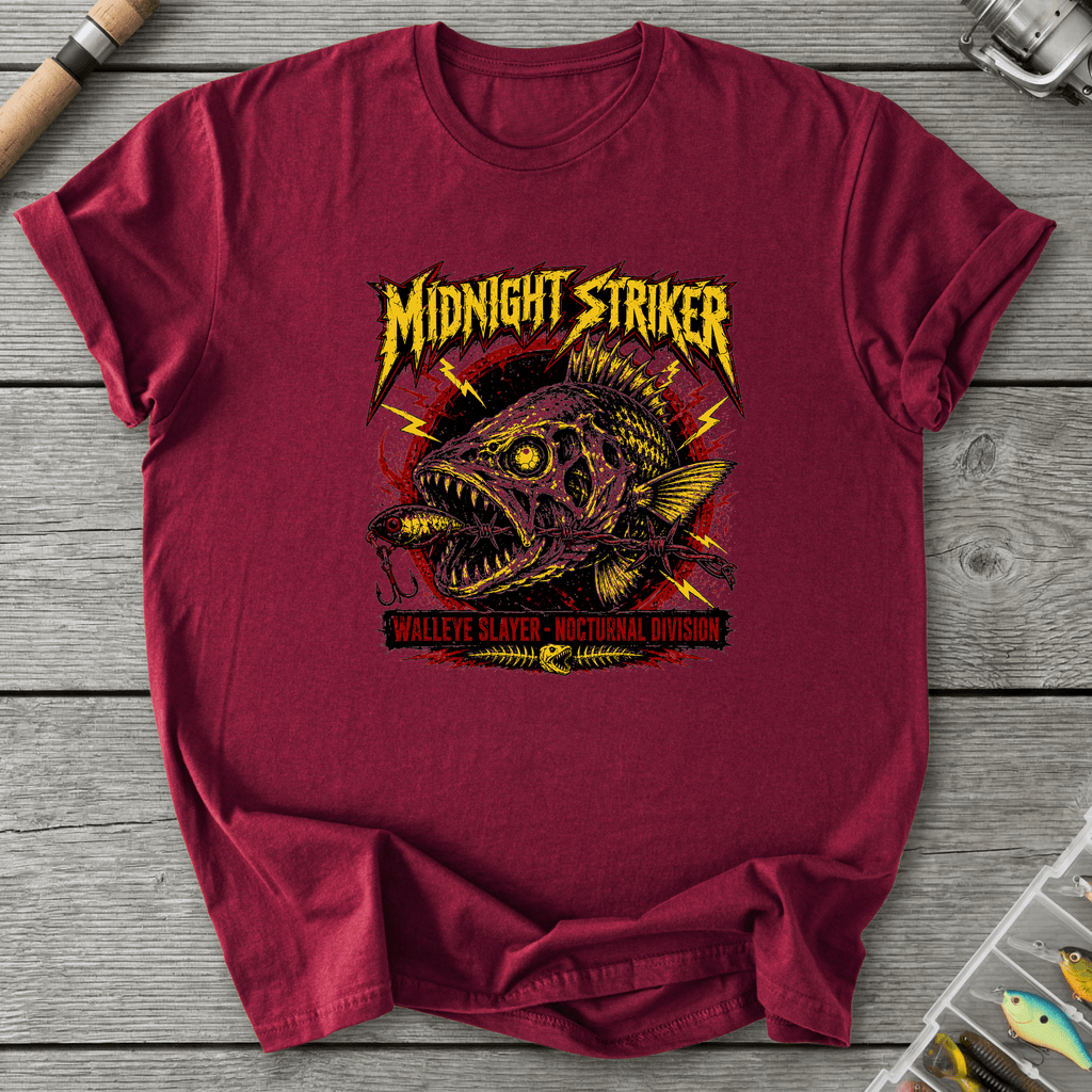 Walleye Slayer T-Shirt in Maroon | River Giants Club