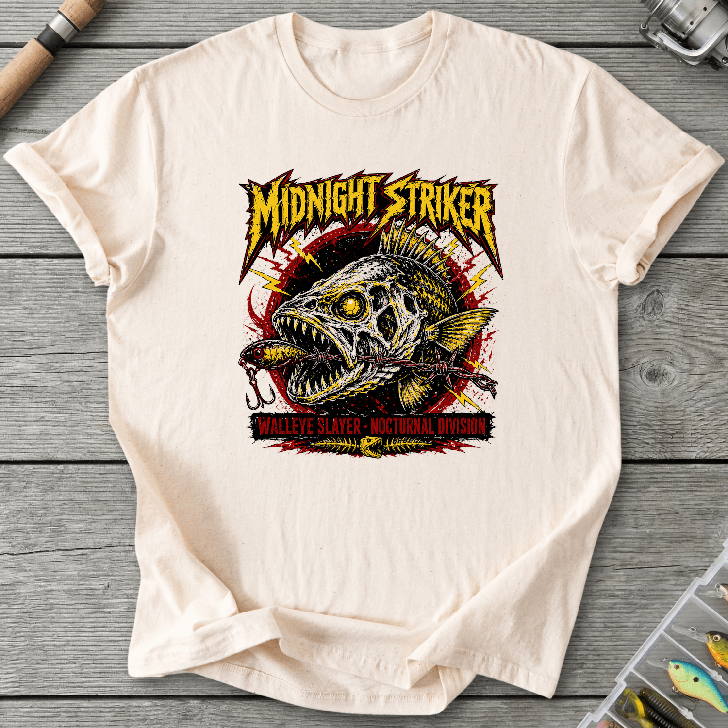 Walleye Slayer T-Shirt in Natural | River Giants Club