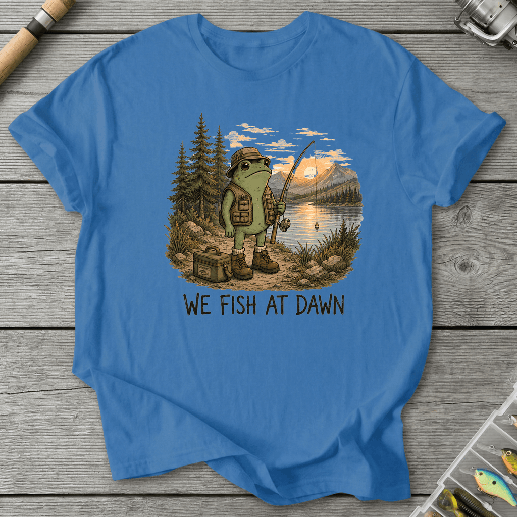 We Fish at Dawn T-Shirt in Iris | River Giants Club