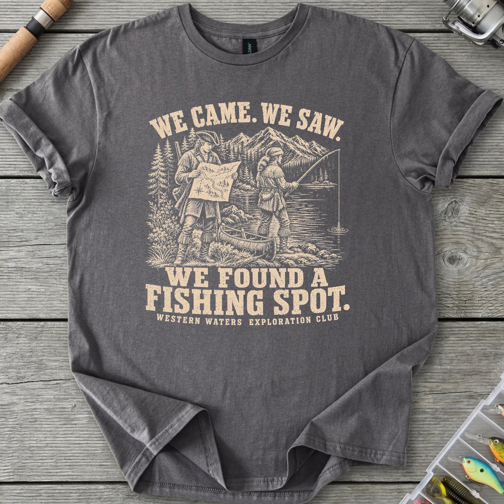We Found a Fishing Spot T-Shirt in Charcoal | River Giants Club