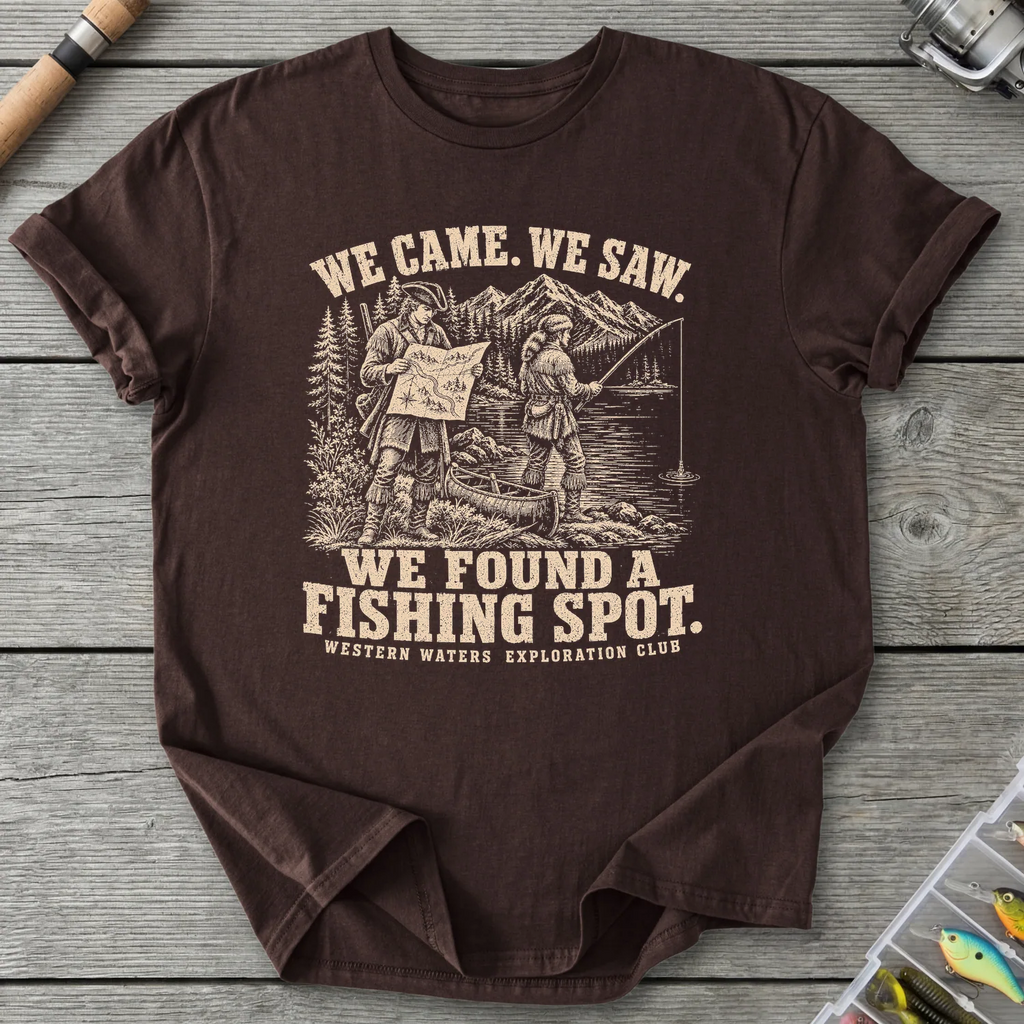 We Found a Fishing Spot T-Shirt in Dark Chocolate | River Giants Club