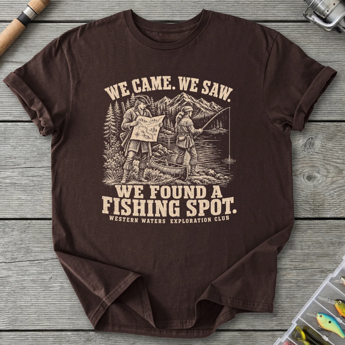We Found a Fishing Spot T-Shirt in Dark Chocolate | River Giants Club