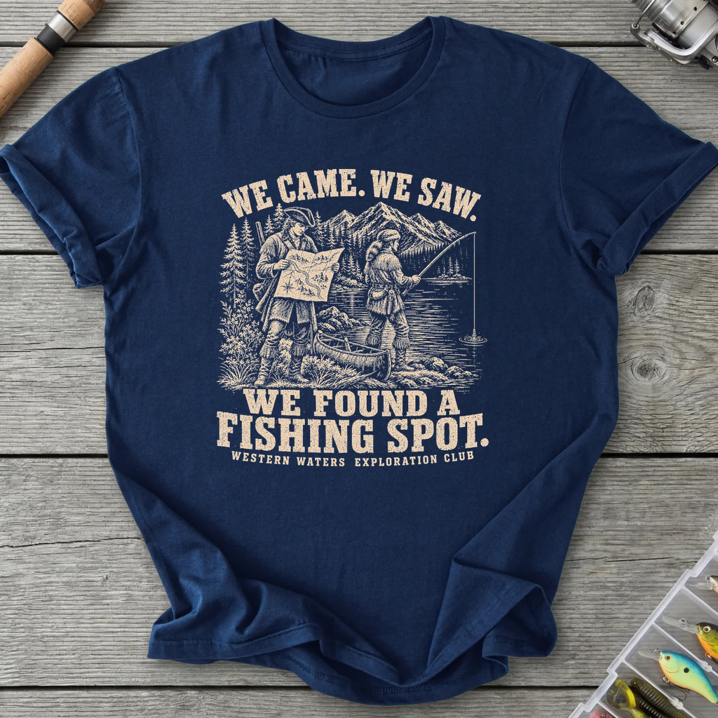 We Found a Fishing Spot T-Shirt in Navy | River Giants Club