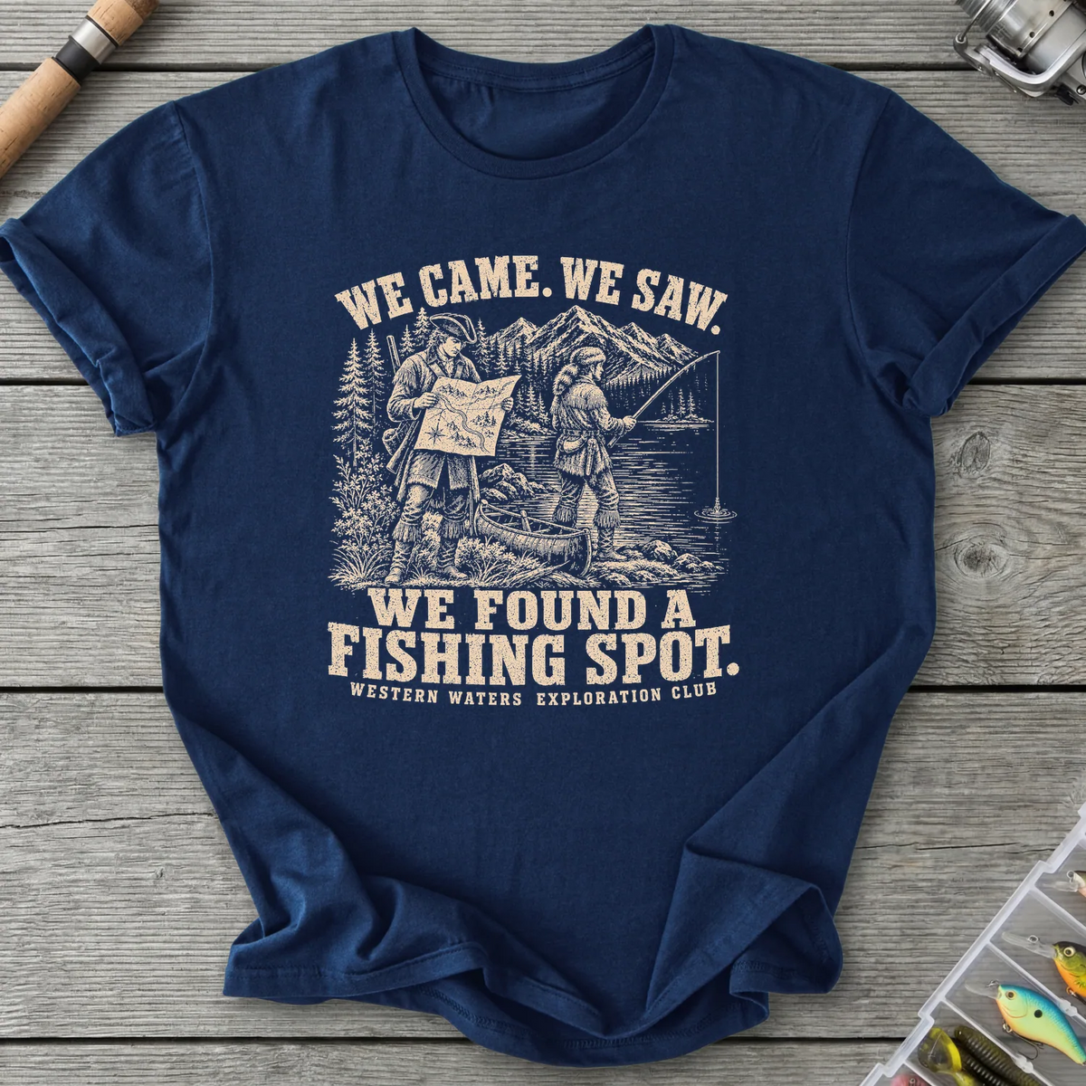 We Found a Fishing Spot T-Shirt in Navy | River Giants Club