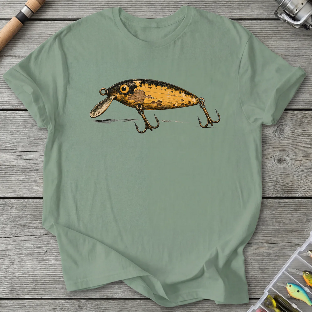 Weathered Crankbait T-Shirt in Sage | River Giants Club