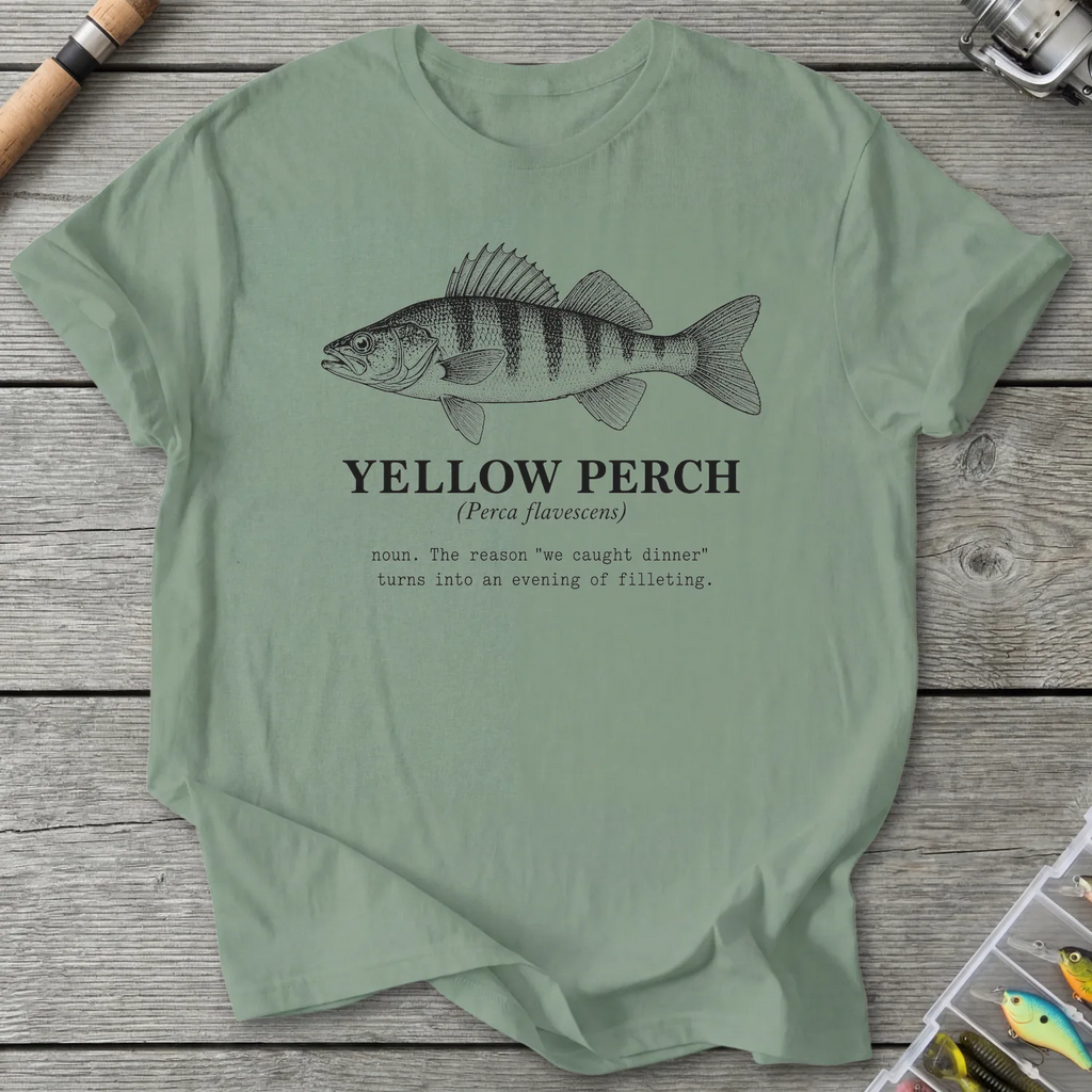 YELLOW PERCH Definition T-Shirt in Sage | River Giants Club