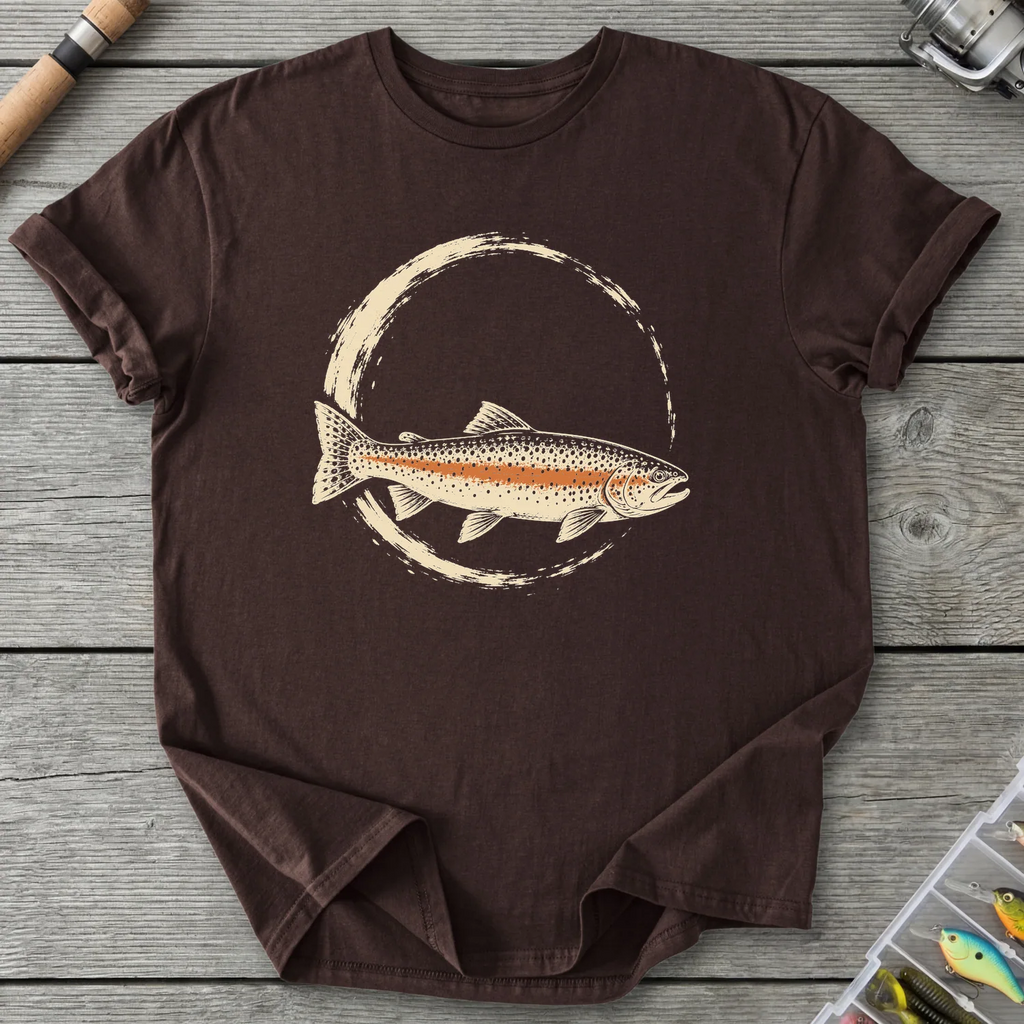 Zen Trout T-Shirt in Dark Chocolate | River Giants Club
